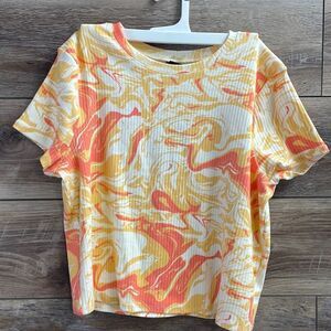 Wild Fable Women’s Crop Style Shirt Size XXL Orange, NWT